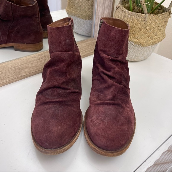 Kork-Ease Giba Suede Ankle Boot Wine Womens Bootie - Picture 3 of 11